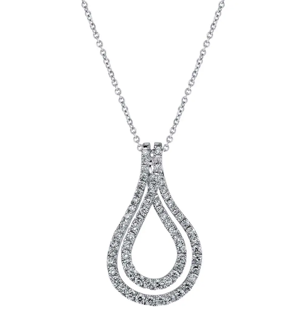 White Gold Modern Diamond Pendant
