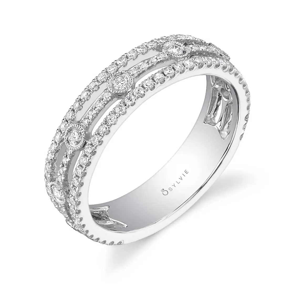 White Gold Modern Diamond Ring