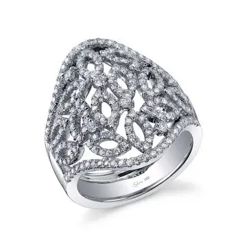 White Gold Modern Diamond Ring