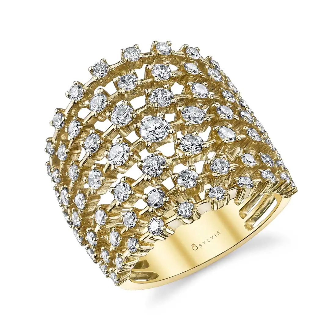 White Gold Modern Diamond Ring