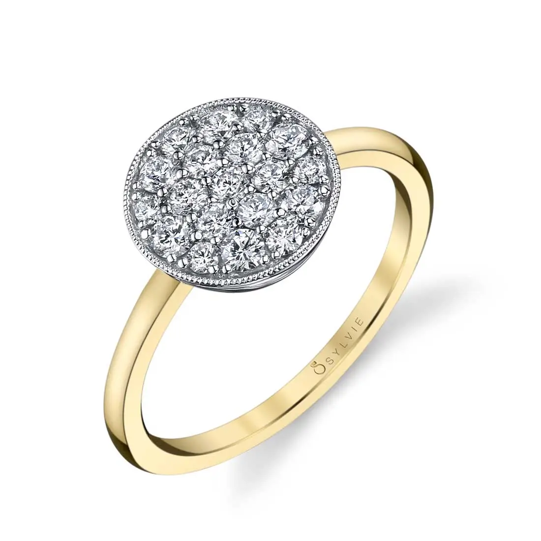 White Gold Round Modern Diamond Ring