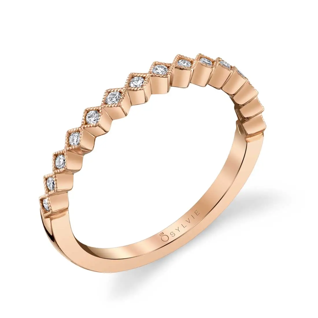 Modern Diamond Stackable Band