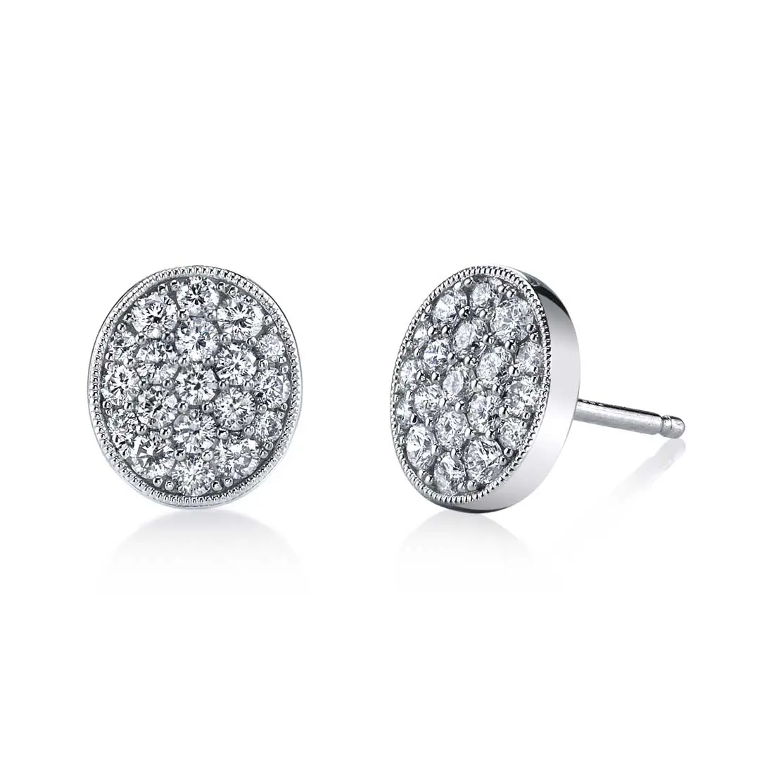 Oval Diamond Earrings