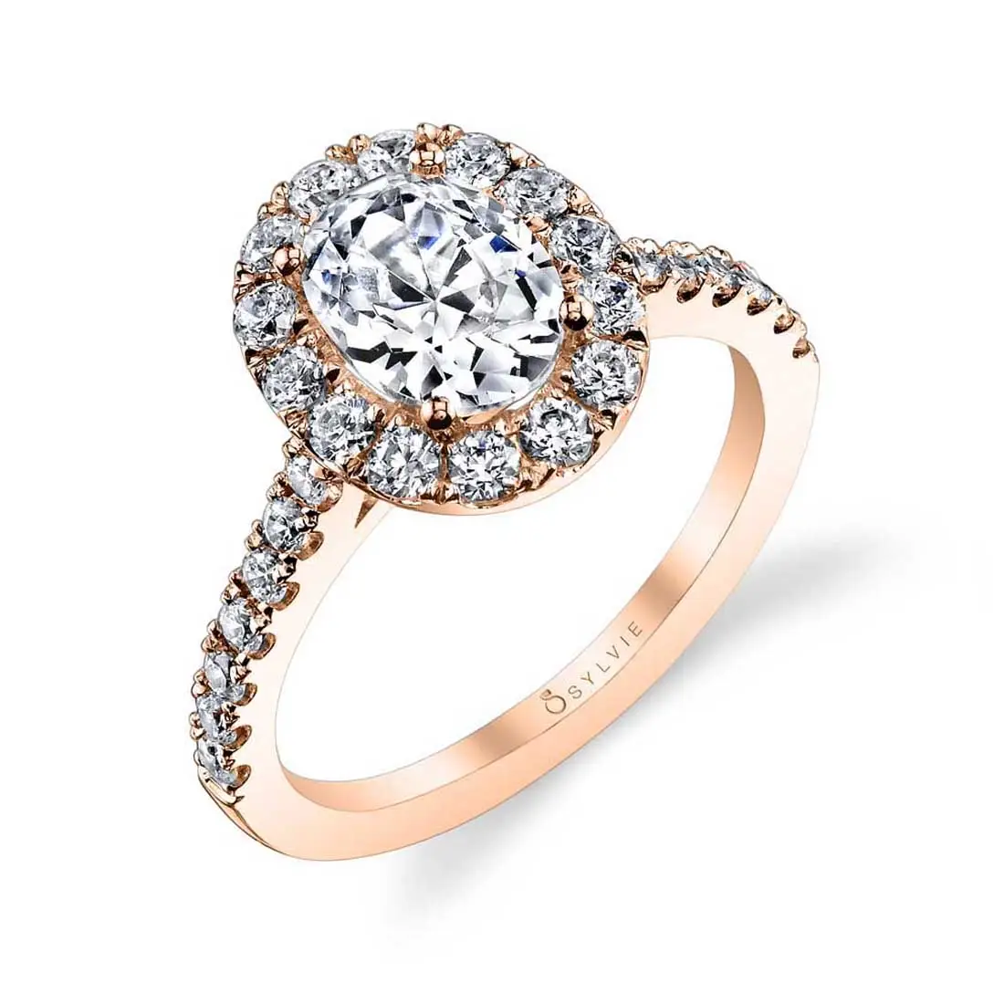 Oval Engagement Ring with Halo