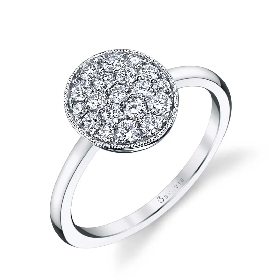 White Gold Oval Shaped Diamond Ring