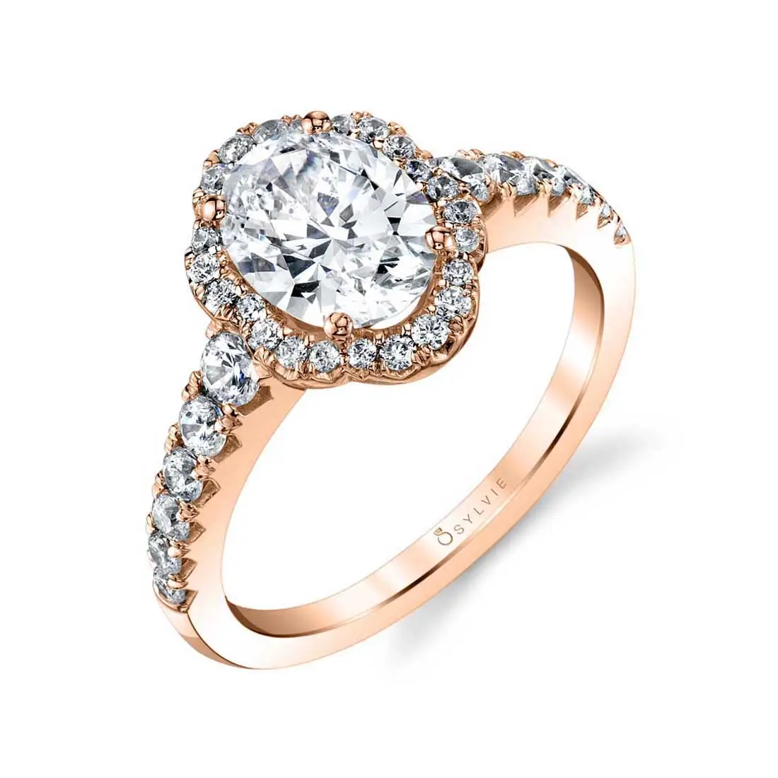 Oval Cut Engagement Ring with Halo - Penelope