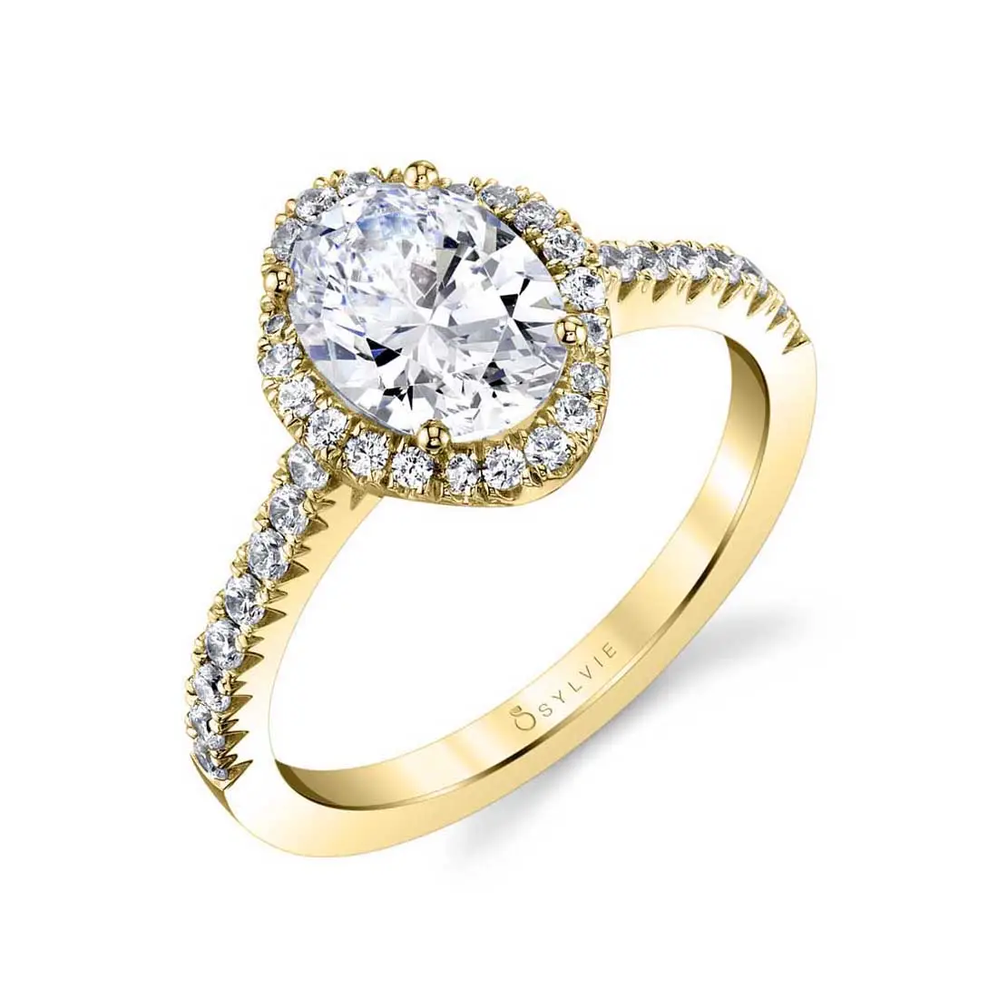 Oval Cut Engagement Ring with Halo - Aaliyah