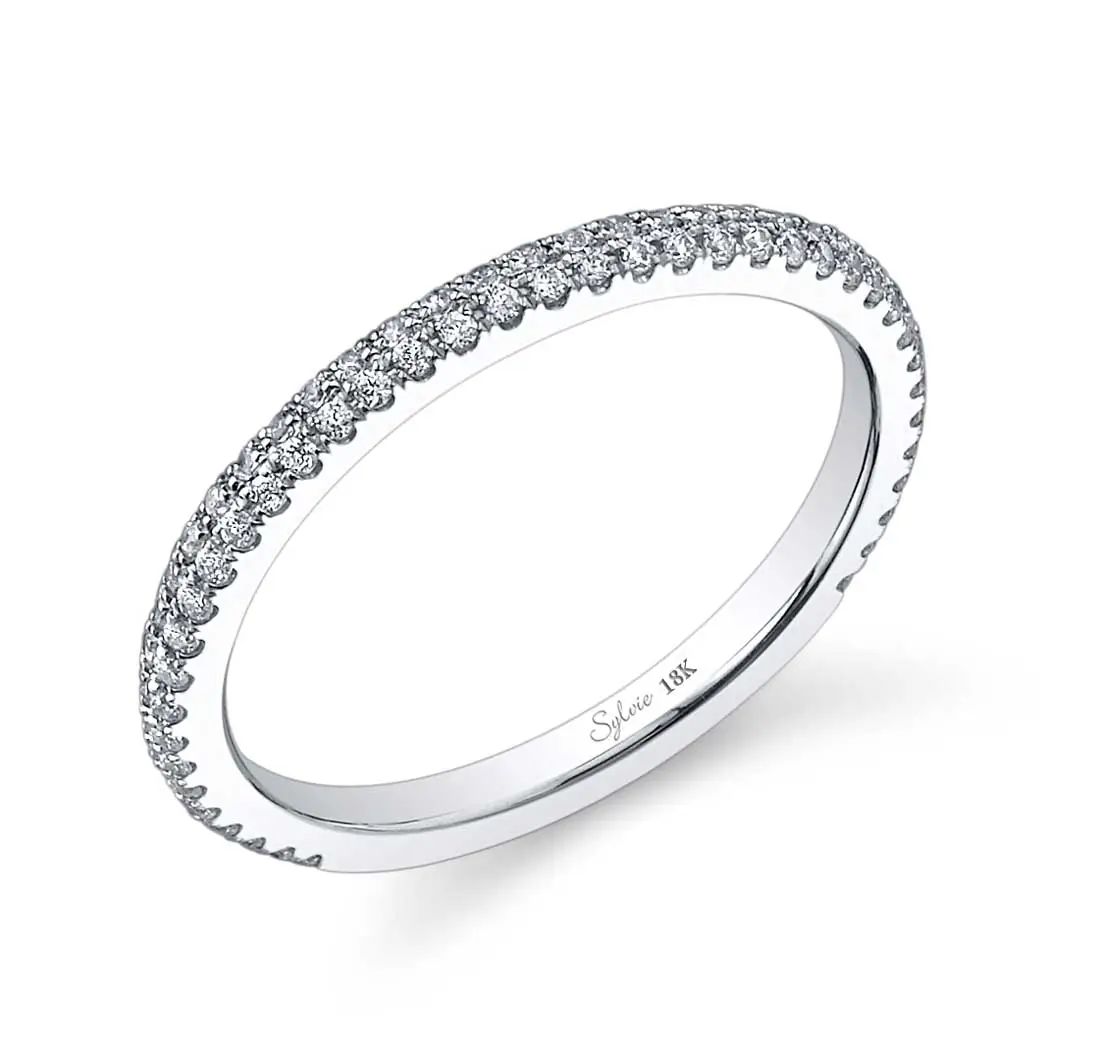 Diamond Pave Wedding Band