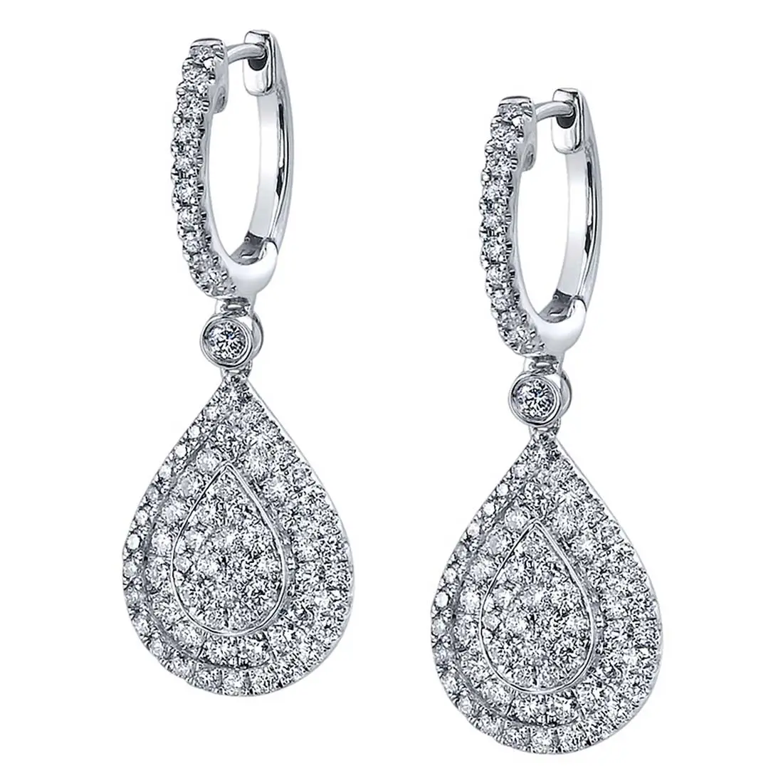 Pear Shaped Diamond Earrings