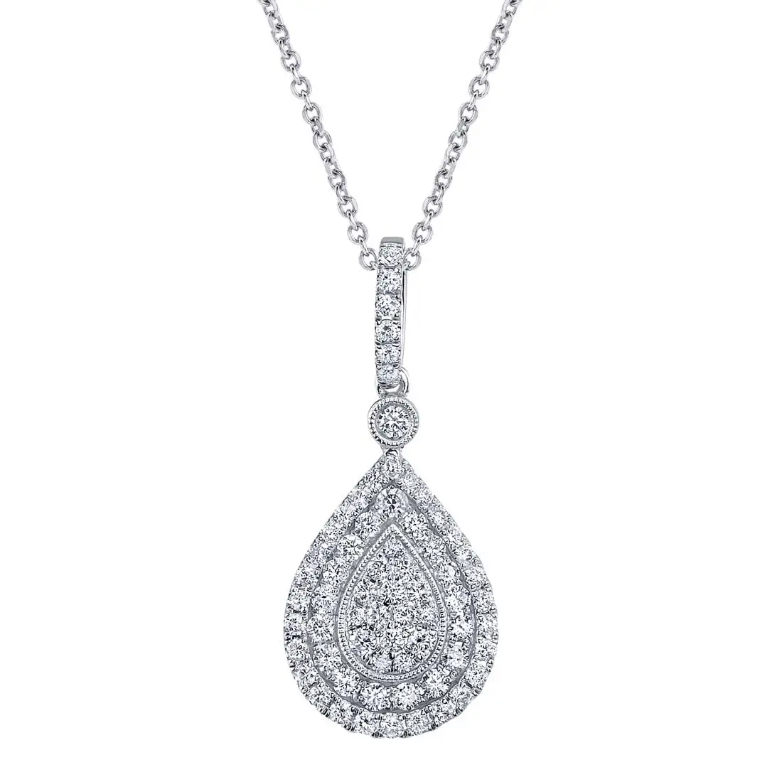 Pear cut diamond pendant store
