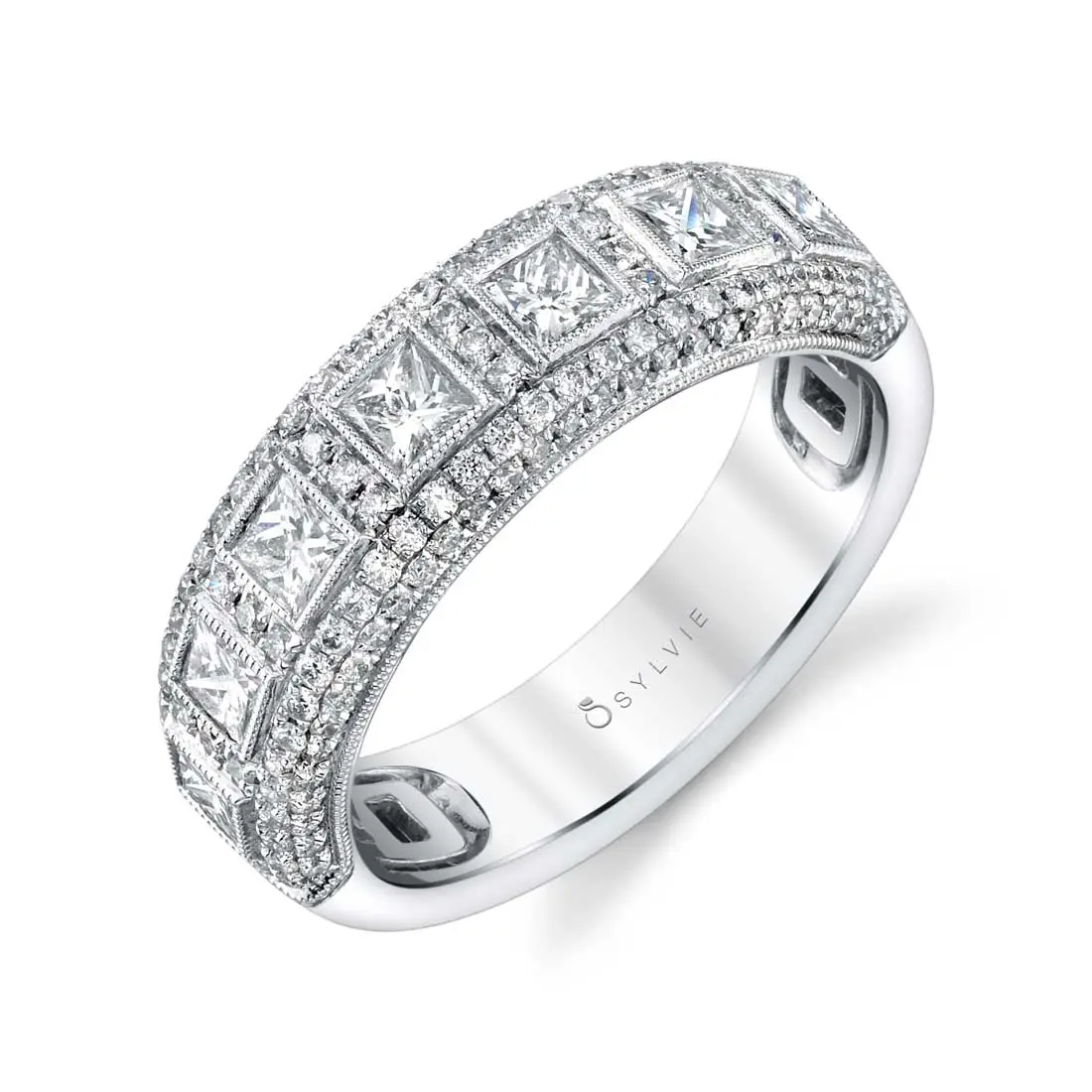 Princess Cut Diamond Band