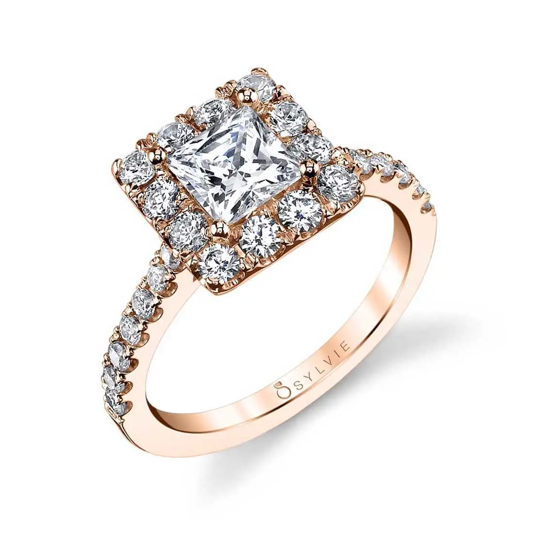 Princess Cut Engagement Ring With Halo