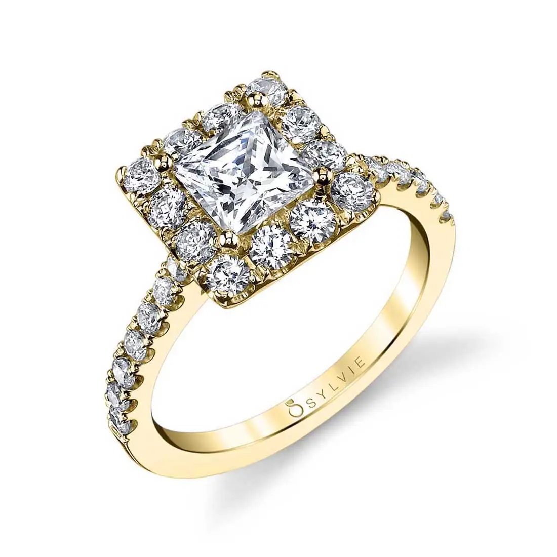 Princess Cut Engagement Ring With Halo