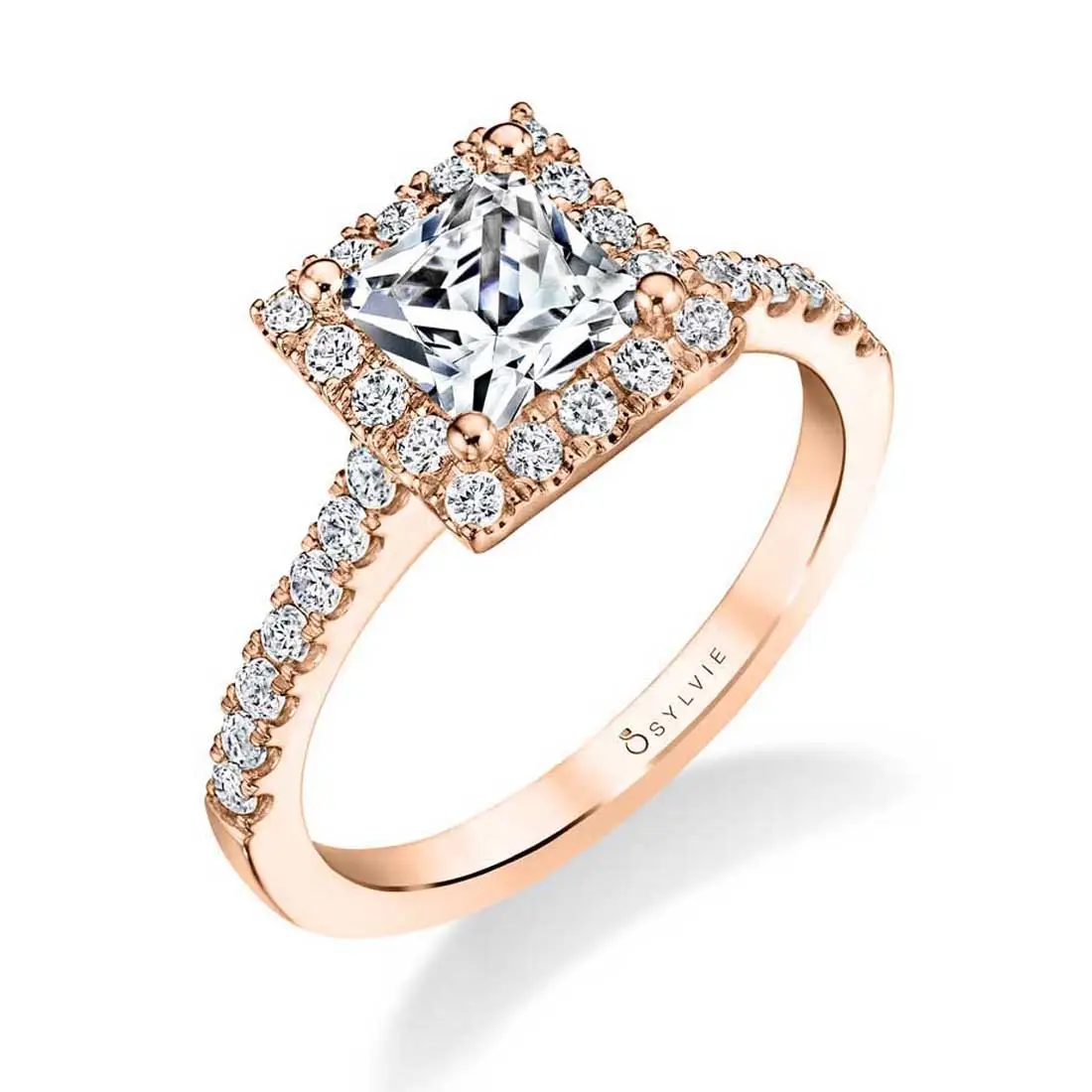 Princess Cut Engagement Ring with Halo