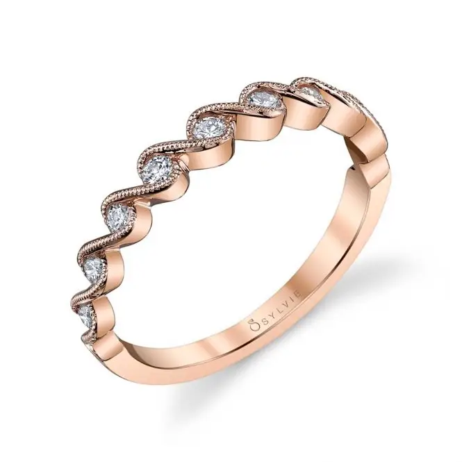 Rose Gold Stackable Wedding Band