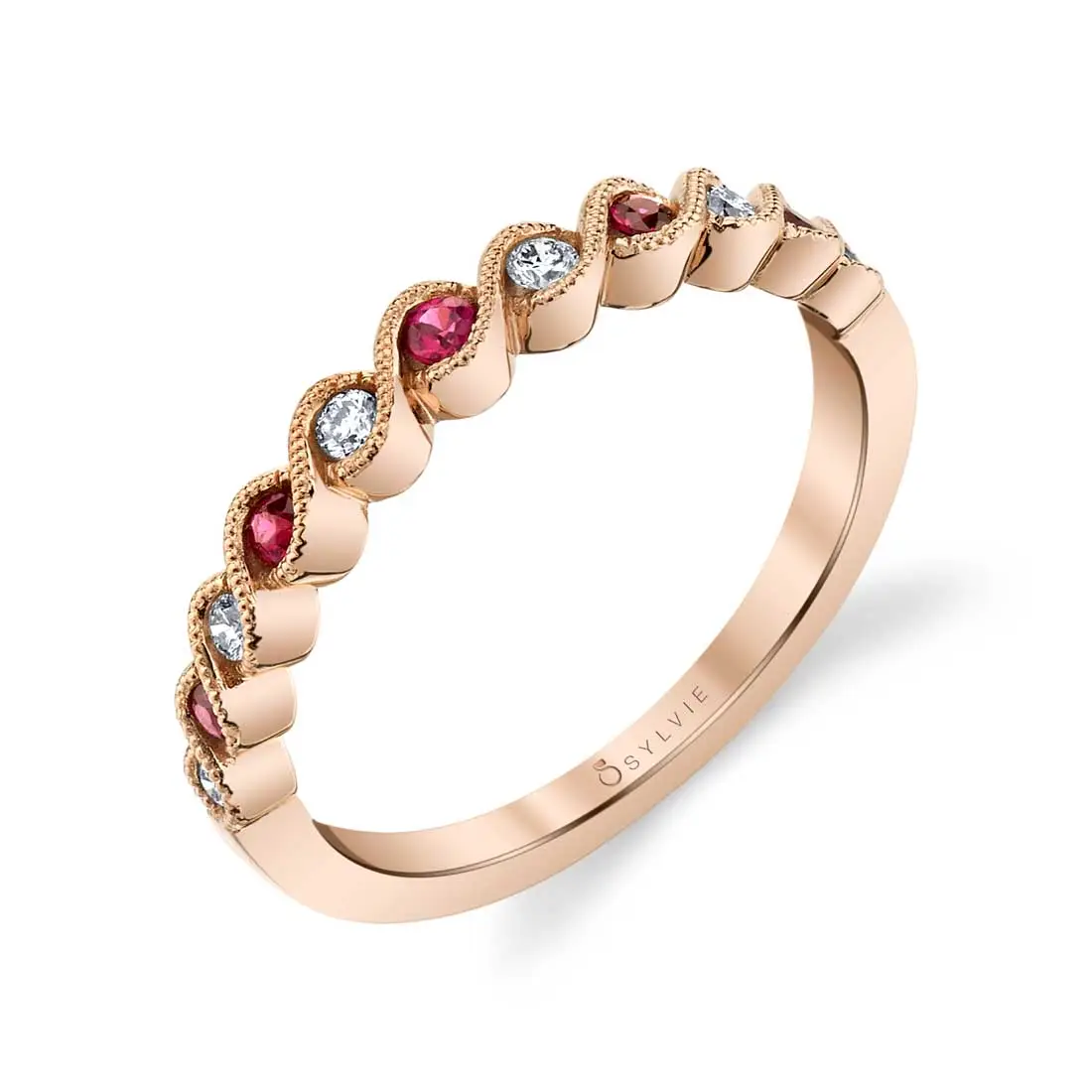 Gemstone Wedding Band