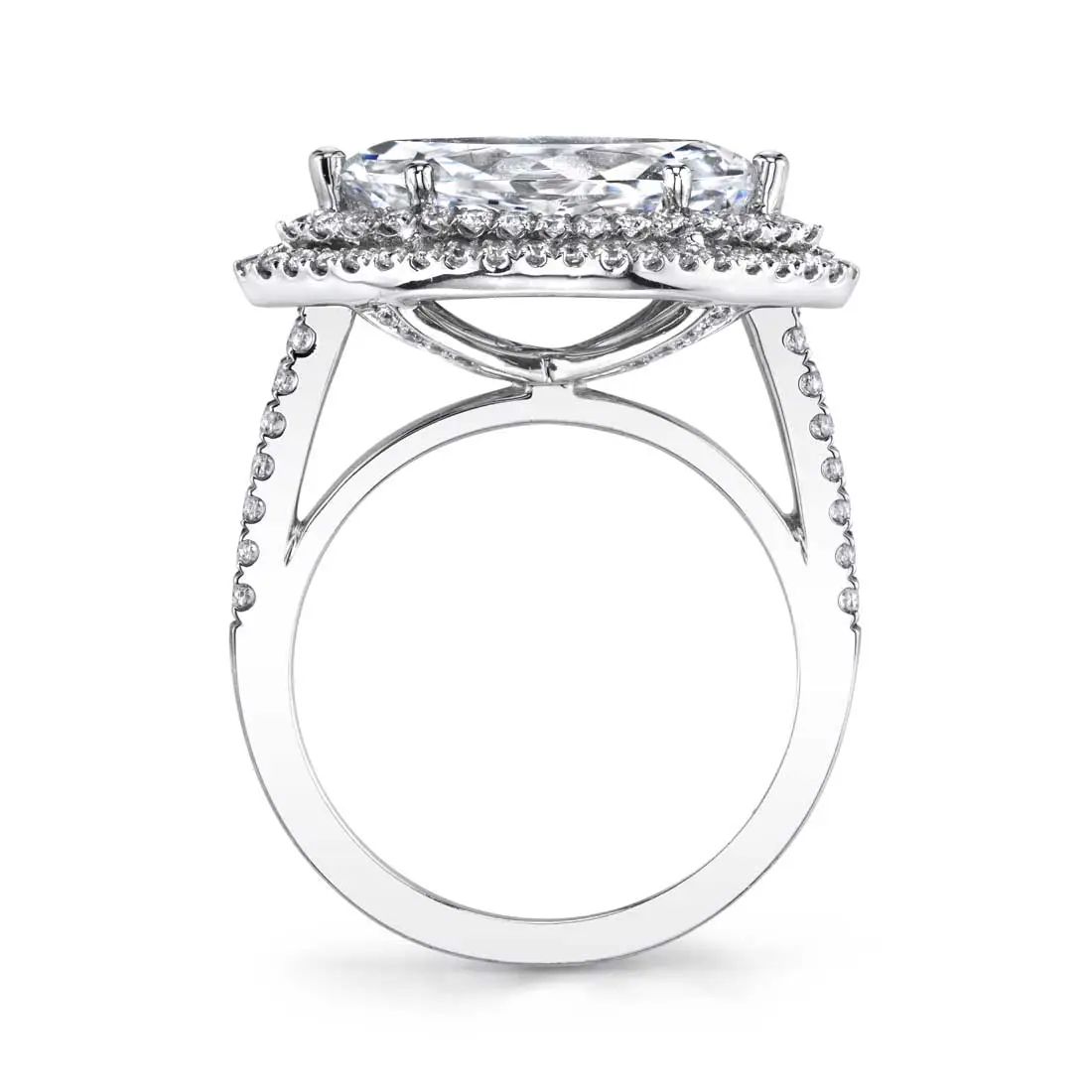 Marquise Double Halo Engagement Ring