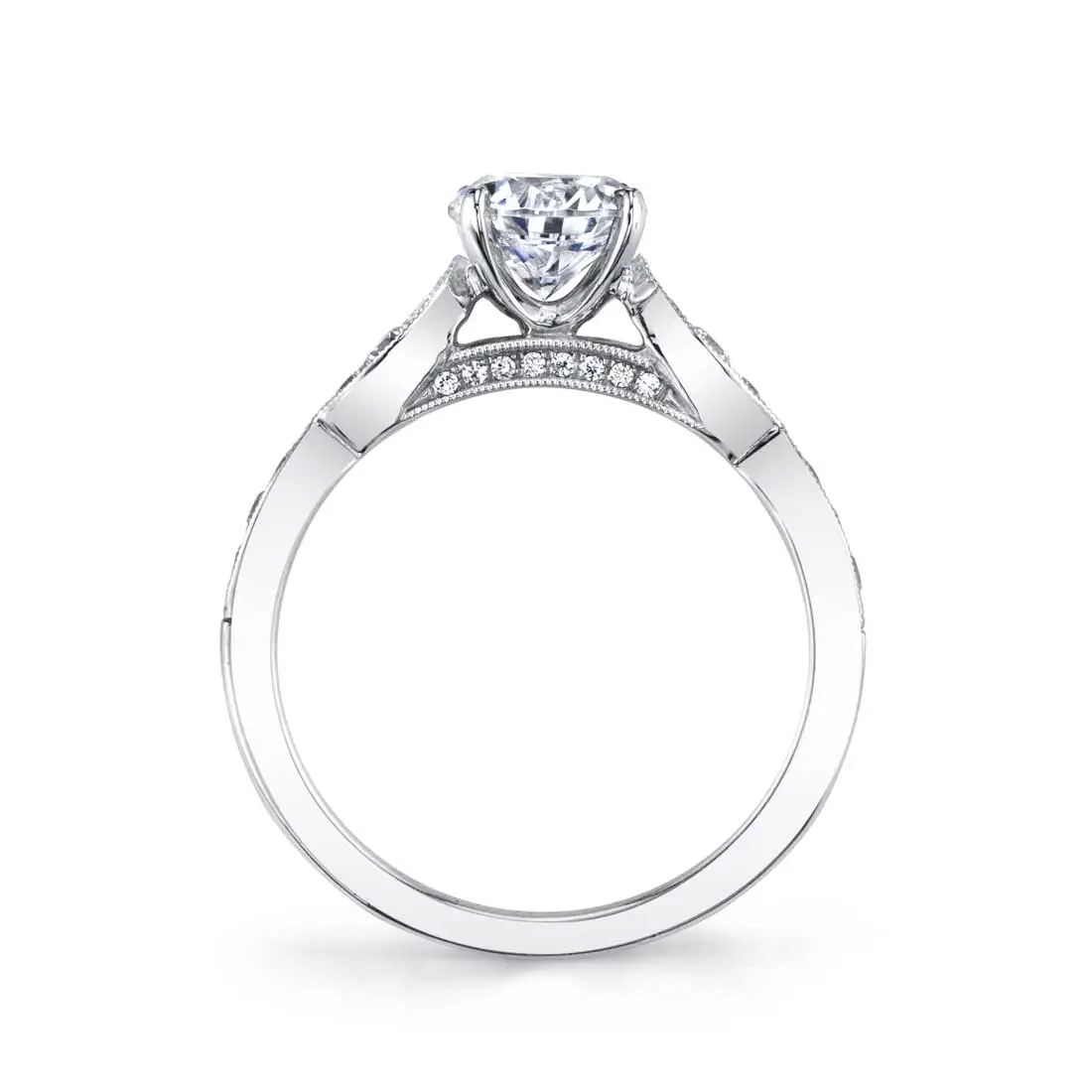 Round Cut Stackable Engagement Ring