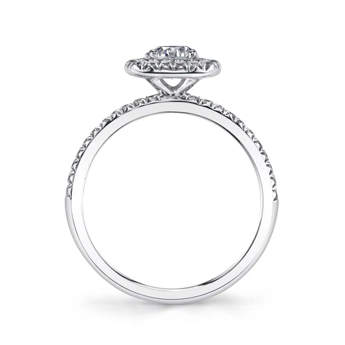 Round Cut Classic Double Halo Engagement Ring