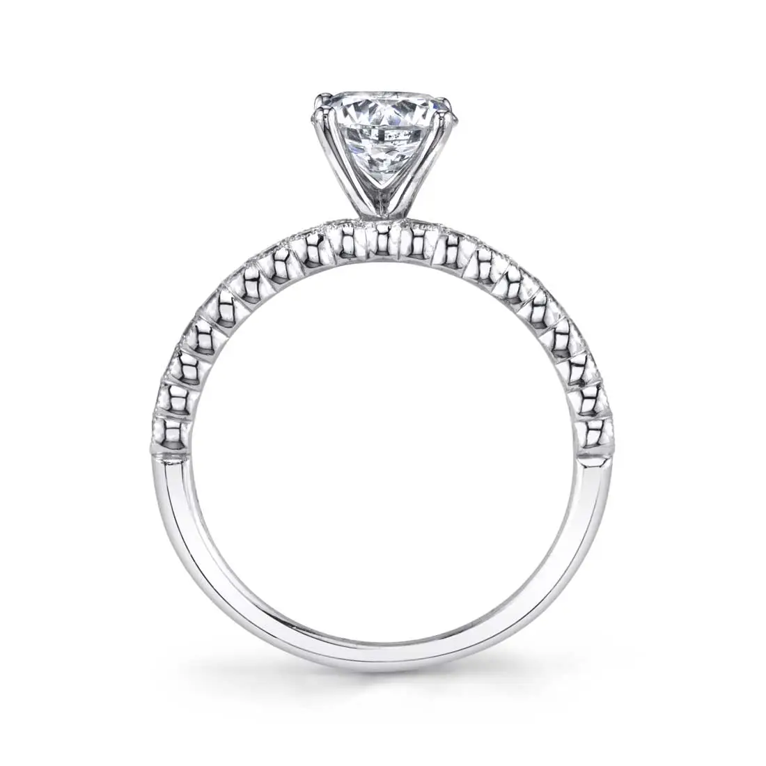 Round Cut Modern Solitaire Engagement Ring