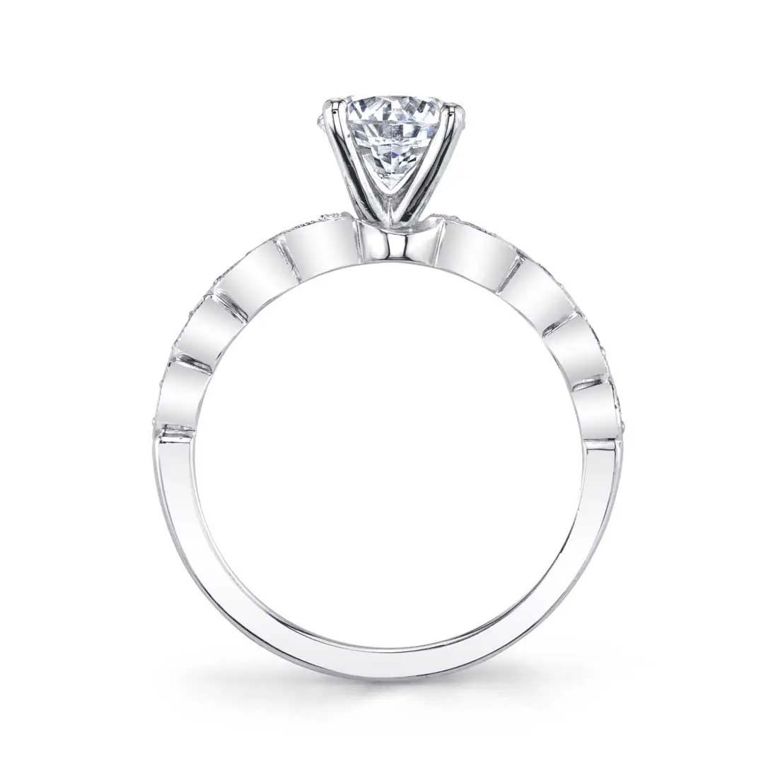 Round Cut Stackable Engagement Ring - Antoinette