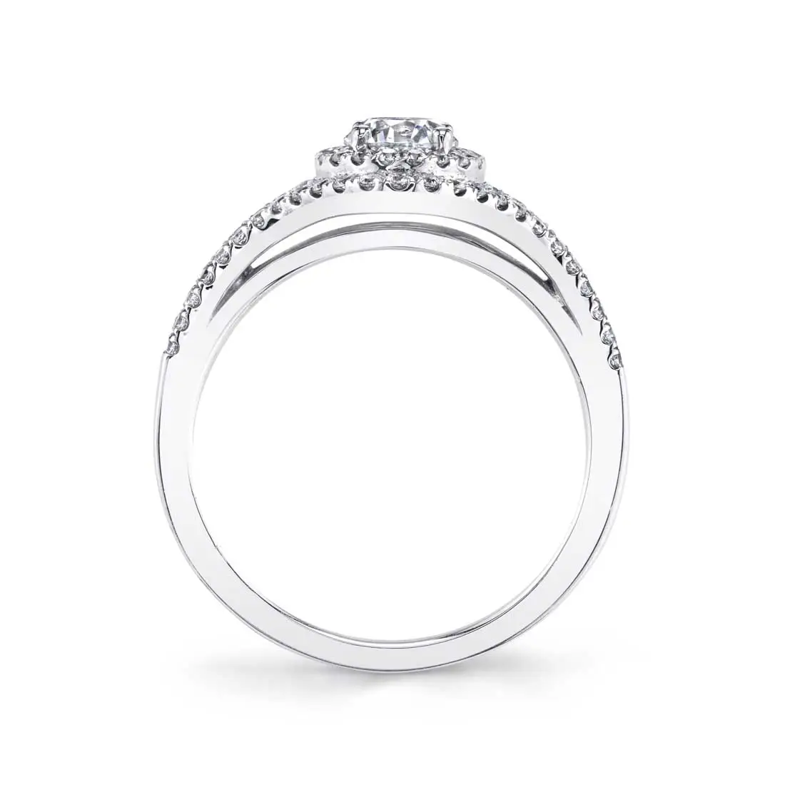 Oval-Shaped Double Halo Engagement Ring - Poppy