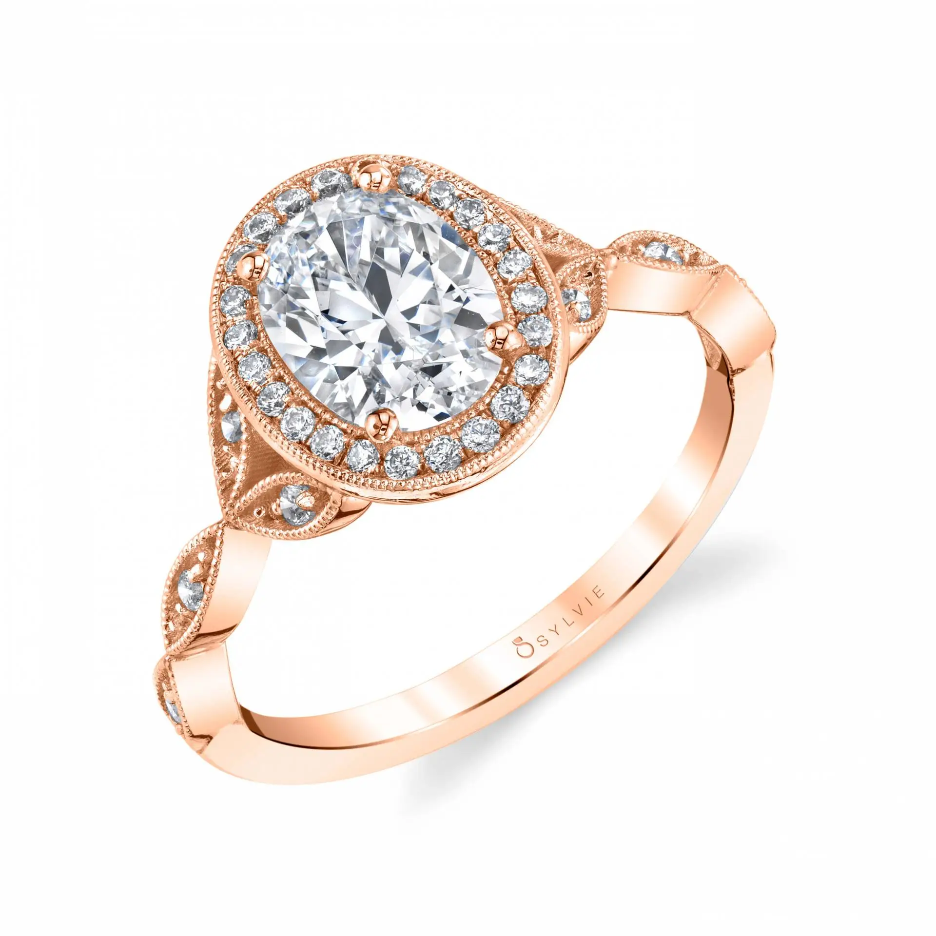 Oval Cut Engagement Ring With Halo - Georgienne