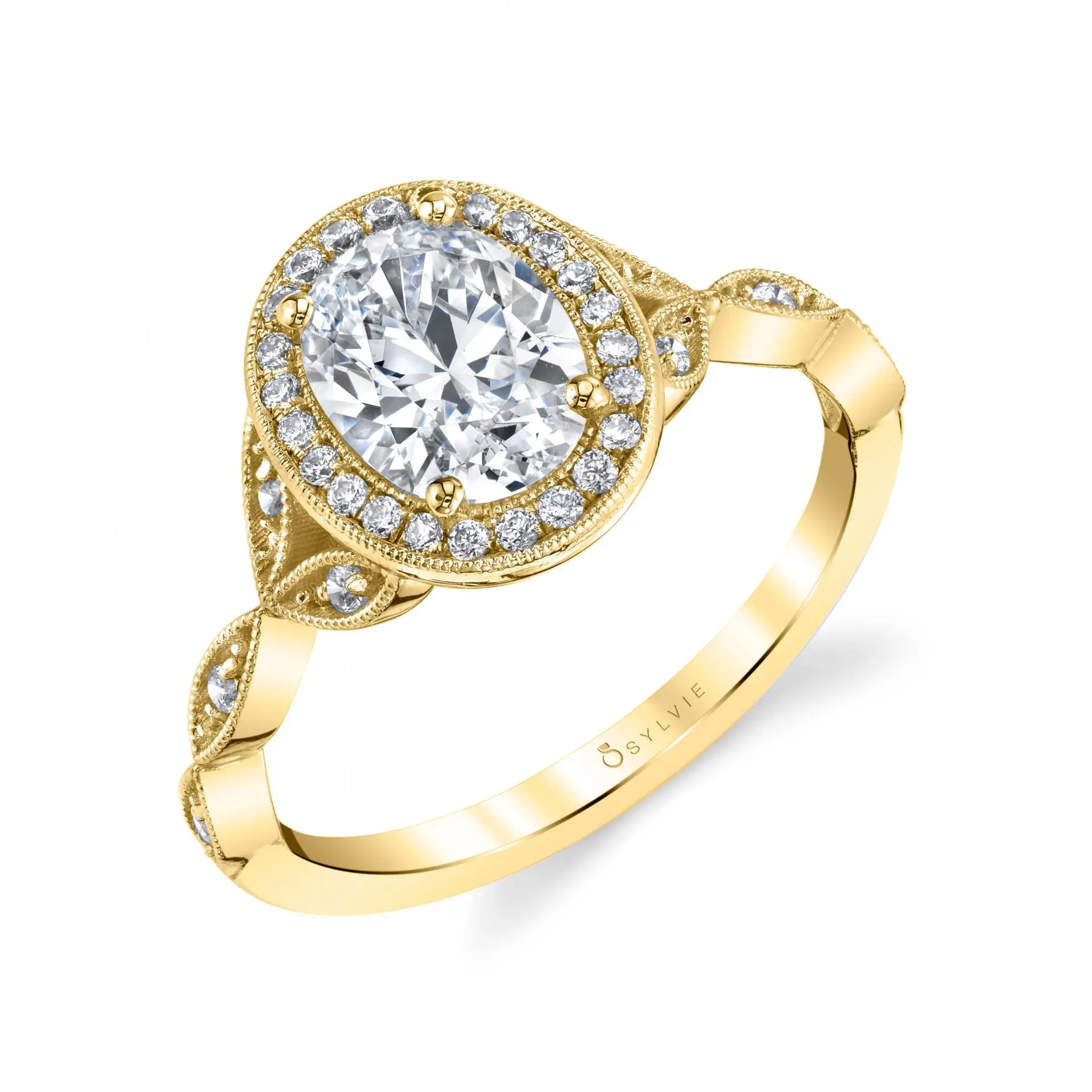 Oval Cut Engagement Ring With Halo - Georgienne