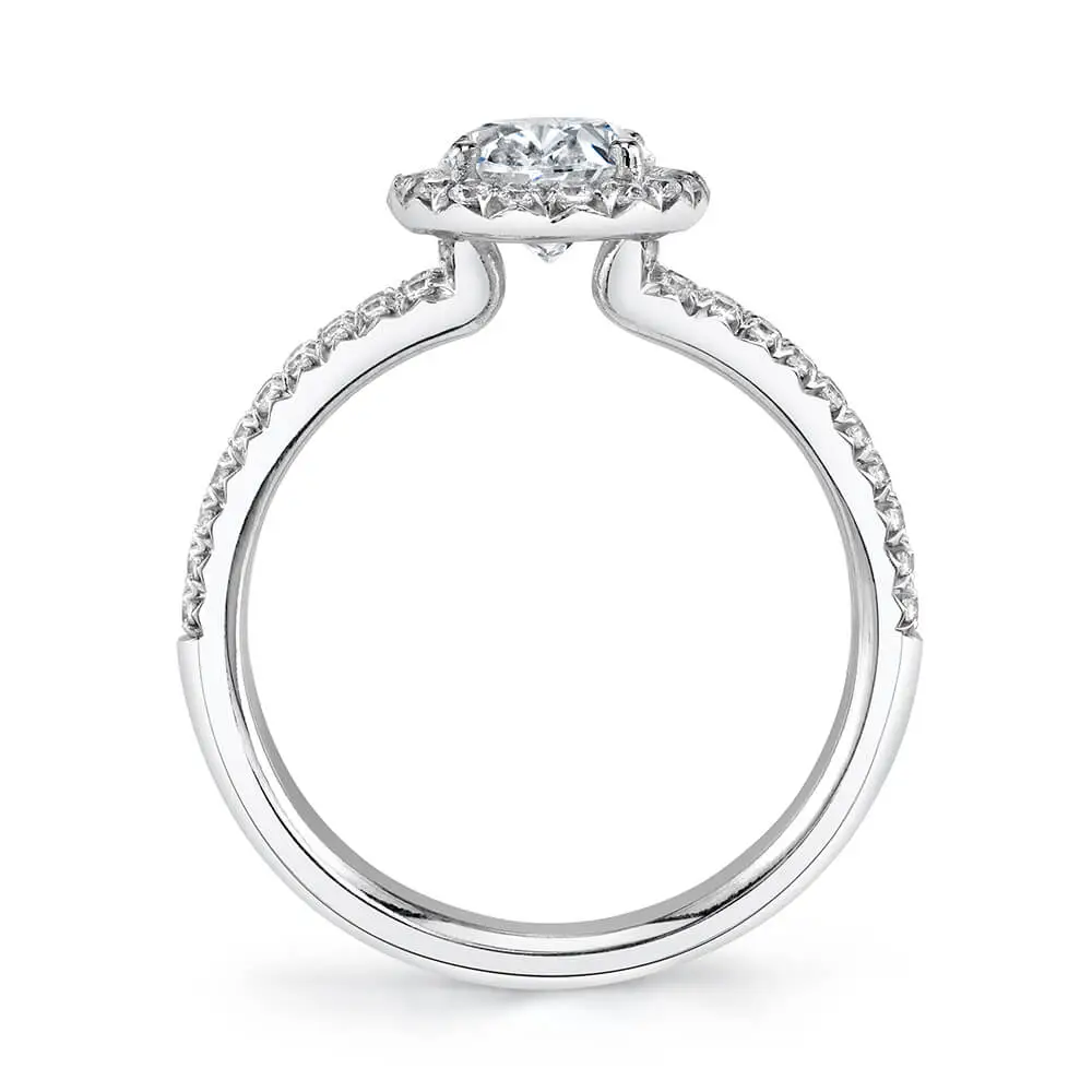 Oval Cut Split Shank Engagement Ring - Grazielle