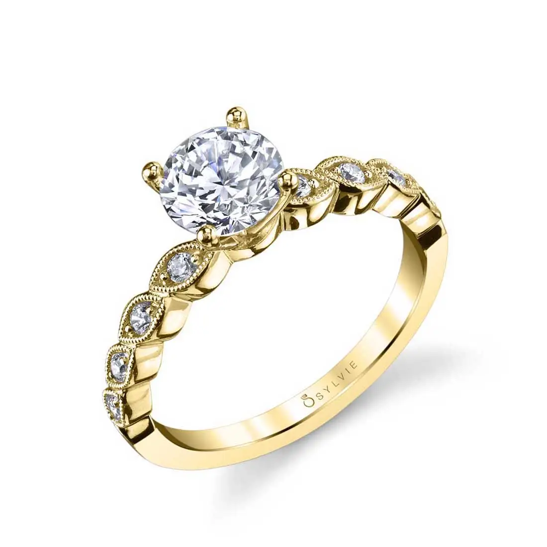 Round Cut Stackable Engagement Ring - Antoinette