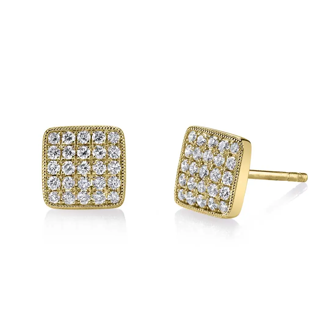 Square cheap earrings diamonds
