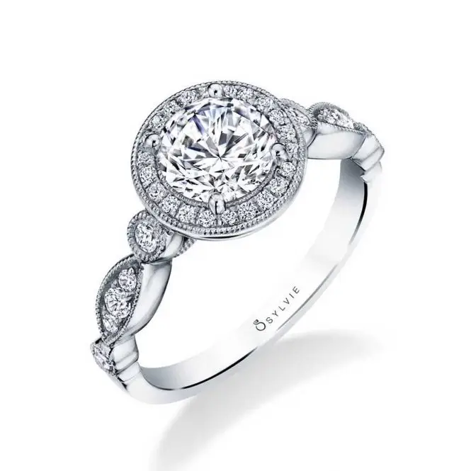 Round Cut Vintage Stackable Engagement Ring - Taylor