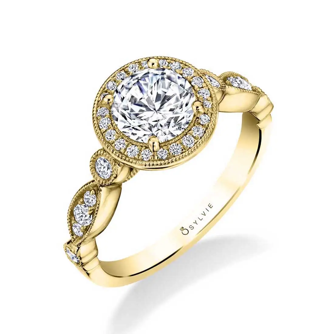 Round Cut Vintage Stackable Engagement Ring - Taylor