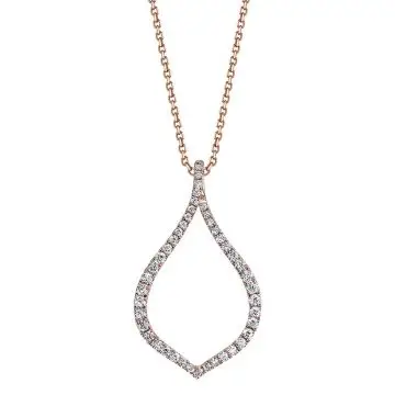 White Gold Teardrop Diamond Necklace