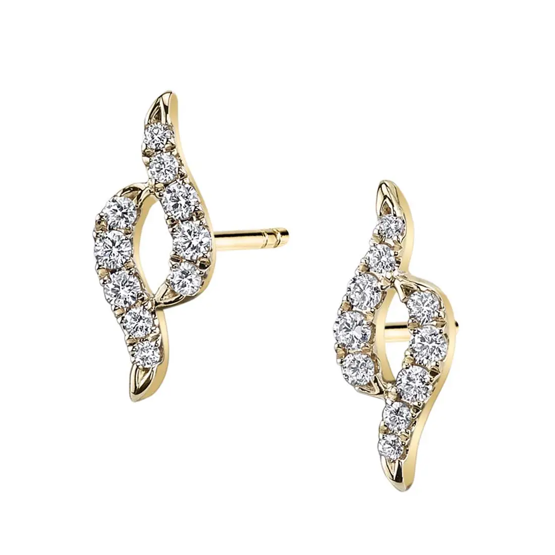 Two-Row Diamond Ear Climbers