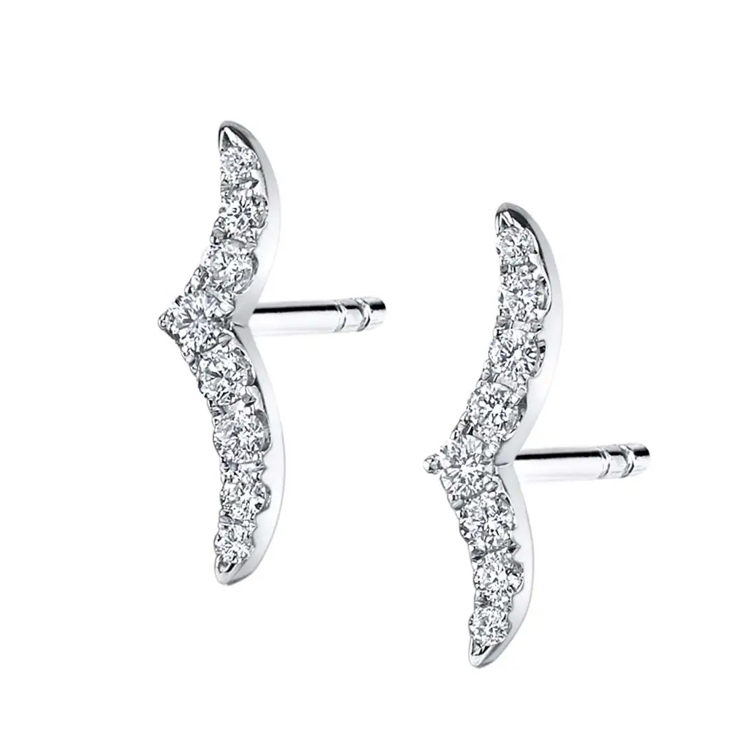 Unique Diamond Ear Climbers