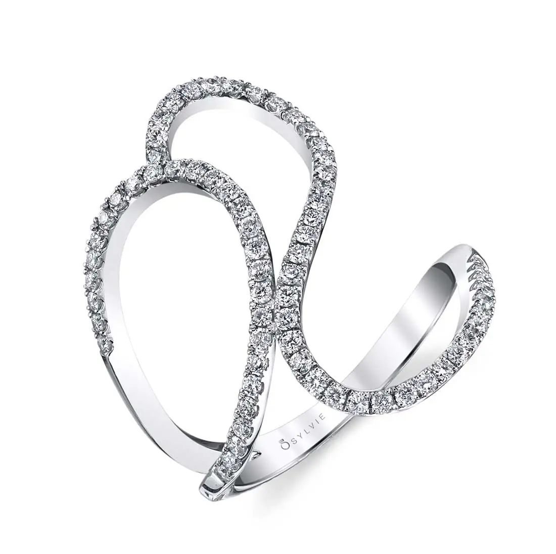 White Gold Unique Diamond Ring