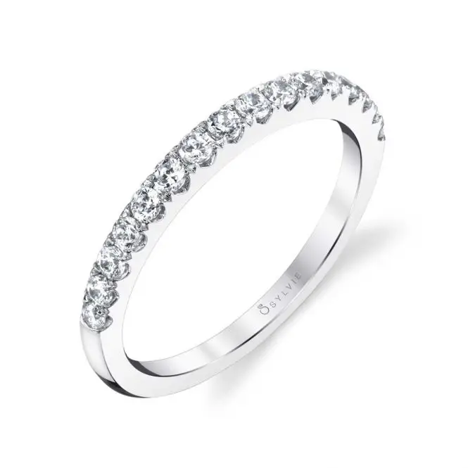 Round Cut Classic Wedding Band - Penelope