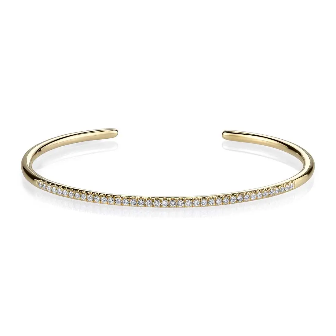 White Gold Open Diamond Bangle - Lifestyle Image - Lifestyle Image