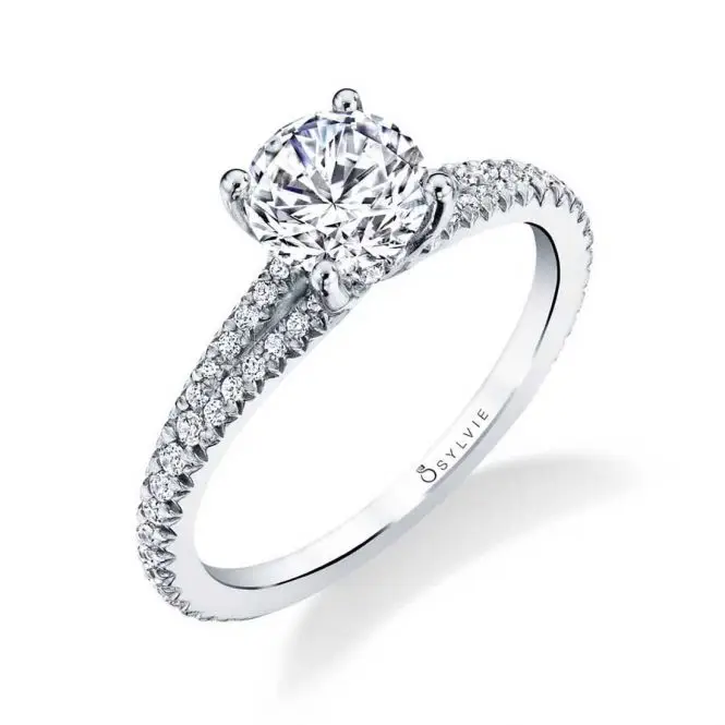 Oval Cut Classic Split Shank Engagement Ring - Romane