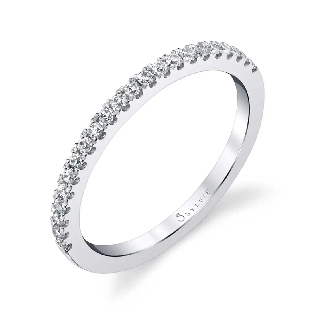 White Gold Classic Diamond Wedding Band - Aurore