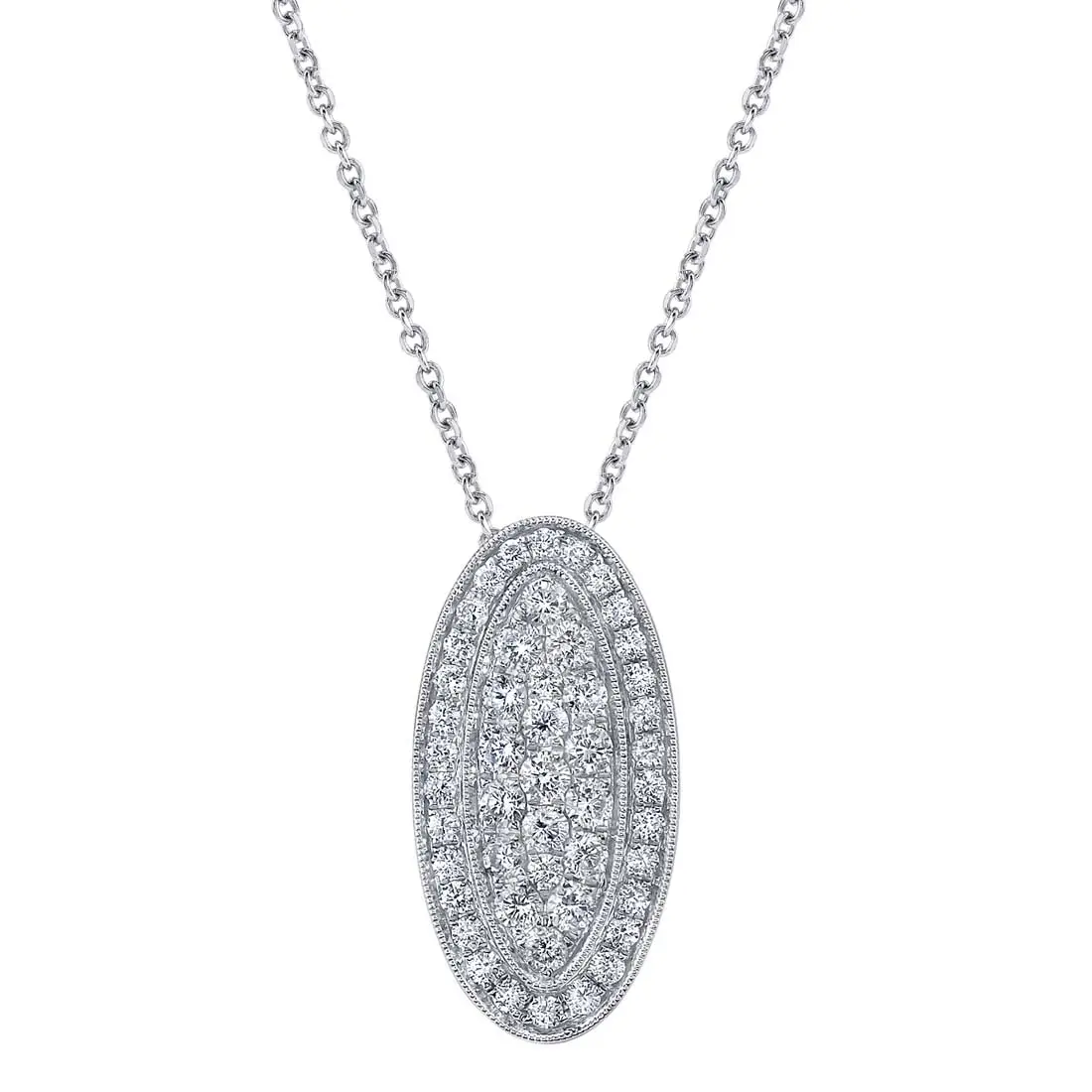White Gold Glamourous Diamond Pendant