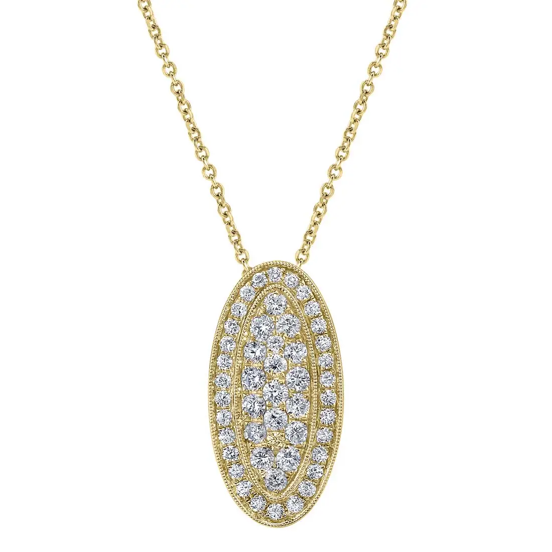 White Gold Glamourous Diamond Pendant
