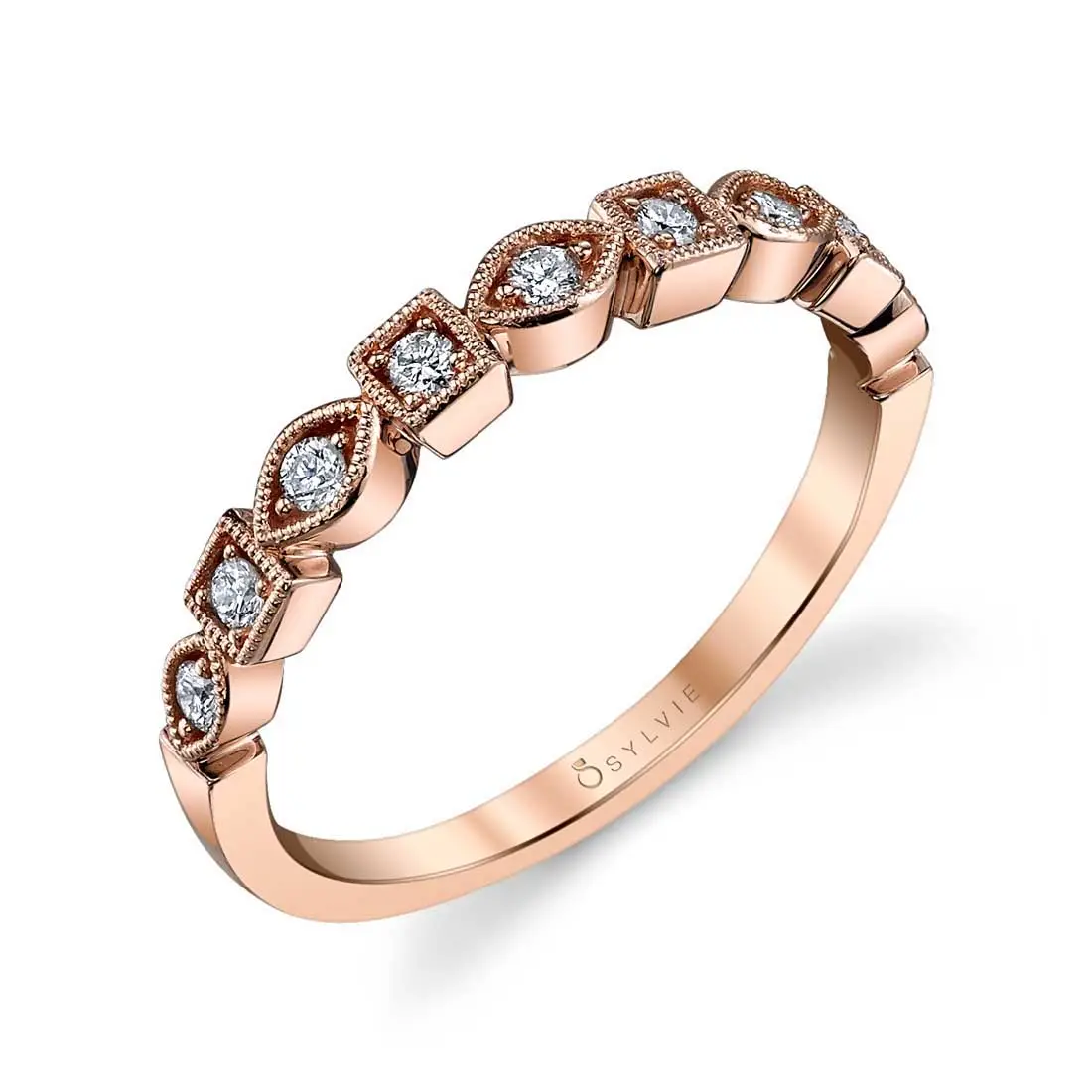 Modern Rose Gold Wedding Band