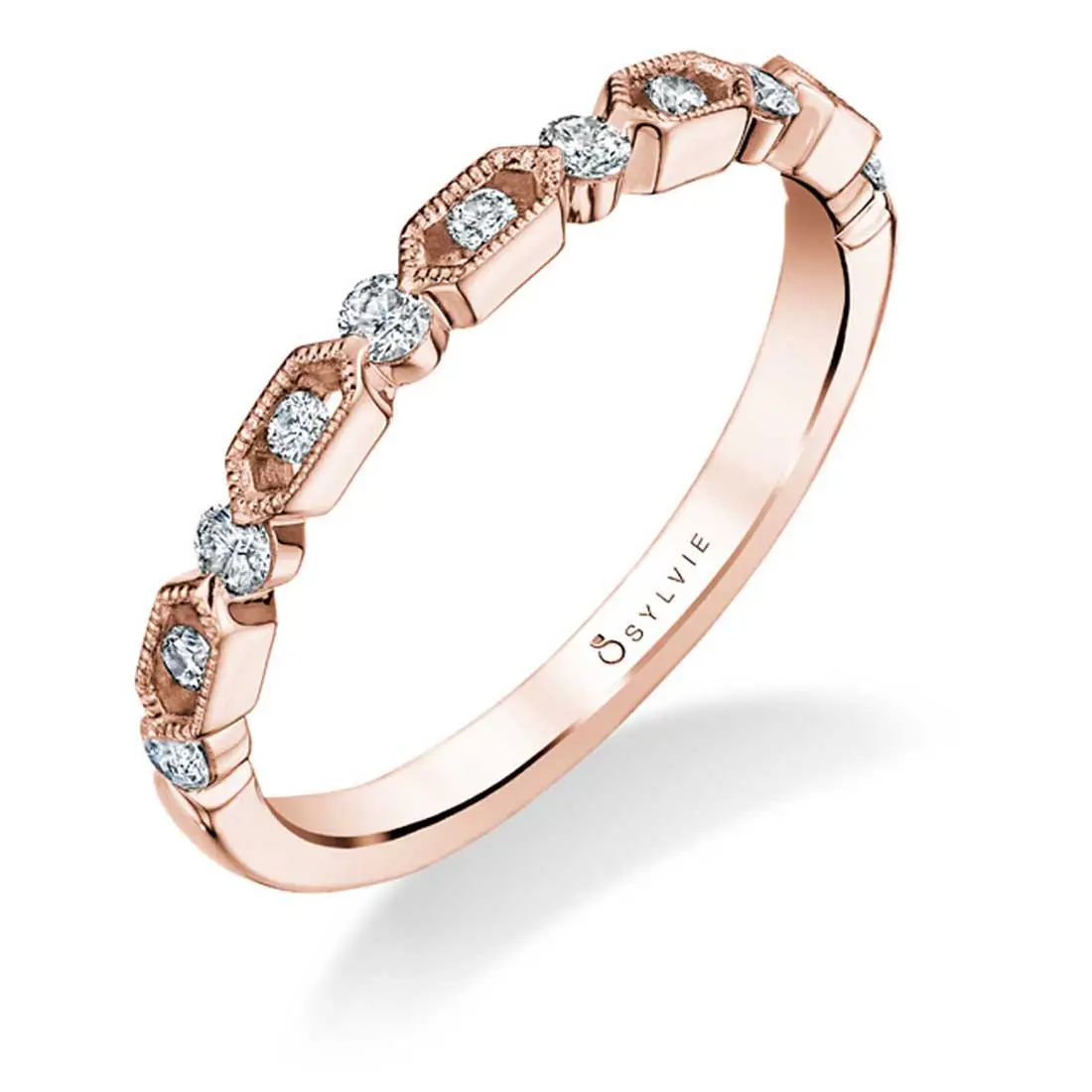 Modern Rose Gold Wedding Band