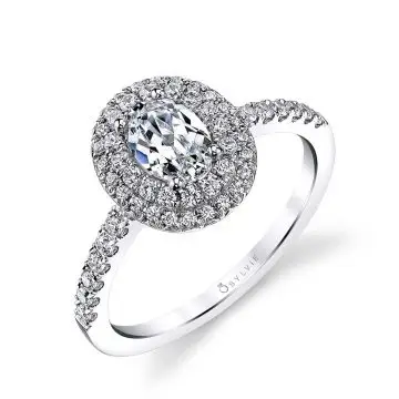 Sylvie Pear Shaped Engagement Ring With Halo S1409-PS – Chalmers Jewelers