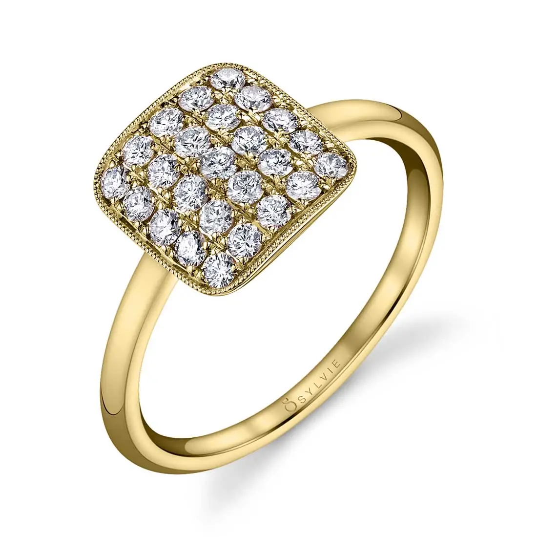 Square pave ring store