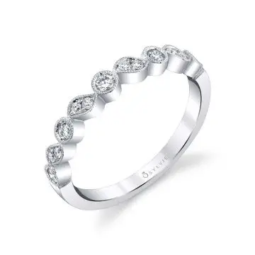 White Gold Stackable Wedding Band