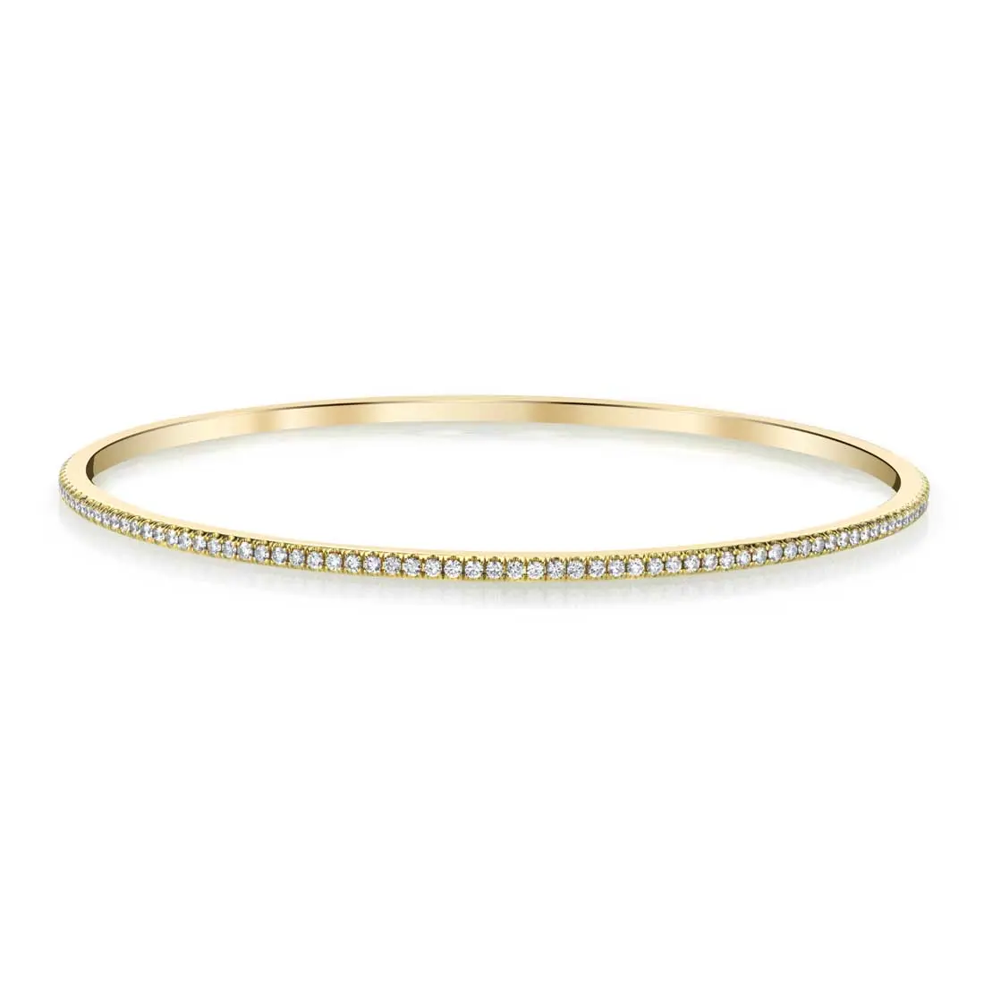 Slip On Yellow Gold Diamond Bracelet