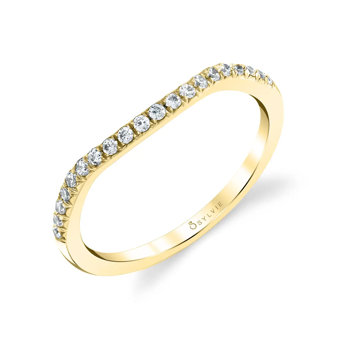 White Gold Classic Shared Prong Wedding Band
